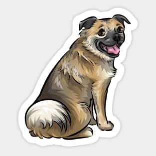 Jug | Pug Jack Russell Terrier Cross | Cute Dog Sticker